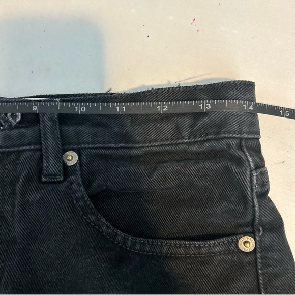 Vintage Calvin Klein Jeans Black High Rise Straight Leg Crop Raw Hem size 3 - Picture 6 of 8